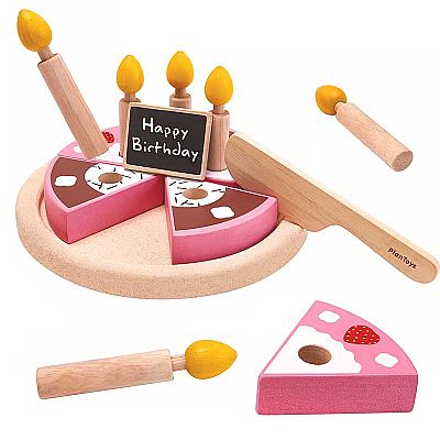 Plan Toys - Ξύλινο Σετ Τούρτα Γενεθλίων 3488