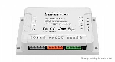 Sonoff 4CH R2 - Έξυπνος διακόπτης 4 καναλιών Din Rail WiFI