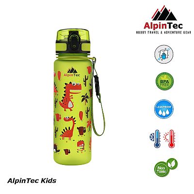 Παγούρι kids 500ml AlpinTec πράσινο - Δεινόσαυροι