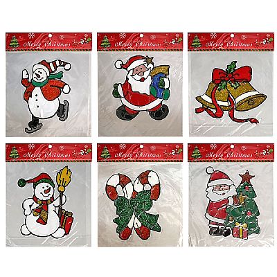 Aυτοκόλλητα GELLY XMAS - 1τεμ τυχαίο σχέδιο - 20x20cm